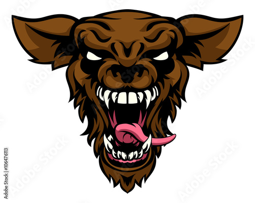 Scary Wolf or Werewolf Mascot