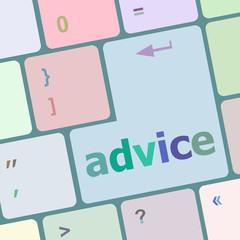 Poster - Hot keys for advice and support vector illustration