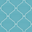 Seamless blue figured decorative wall tiles pattern. 3d rendering.