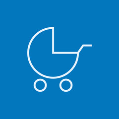 Canvas Print - Baby stroller line icon.