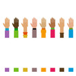 diversity hands raised