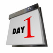 © iQoncept - Day 1 One Calendar Date First Beginning Start Words Number Page