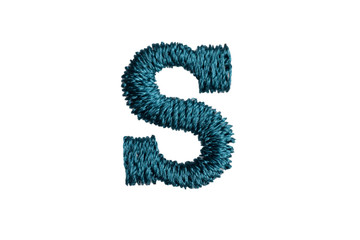 Embroidery Designs alphabet s isolate on white background