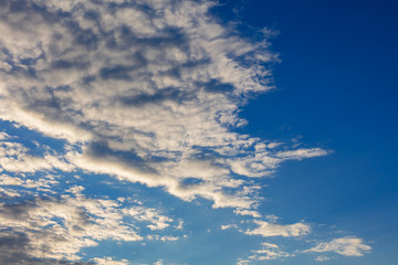 Wall Mural - White clouds and the blue sky natural background