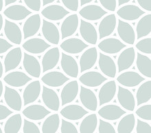 Seamless Vector Light Blue And White Ornament. Modern Geometric Pattern With Repeating Elements