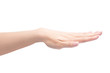 © Ratthaphon Bunmi - Female hand showing gesture on an isolated white with clipping path