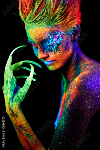 close up UV portrait