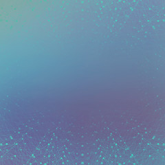 Poster - Geometric abstract background with connected lines and dots for your design. Vector illustration