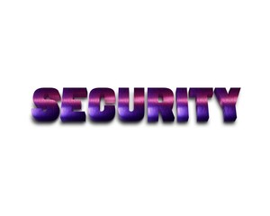 security 3d word