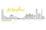 Fototapeta Miasto - Panorama miasta Wrocław