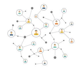 Poster - people business online connection  concept