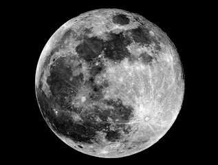 full moon phase. taken by telescope. fase luna piena. scattata con telescopio.