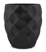 Black Ceramic Vase Isolated On White Background