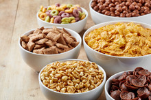 Bowls Of Various Cereals