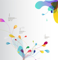 Wall Mural - abstract colored background with circles.