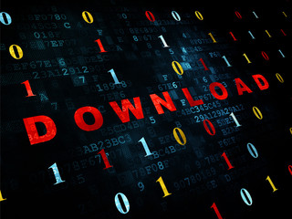 Web development concept: Download on Digital background