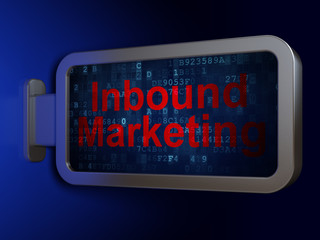 Advertising concept: Inbound Marketing on billboard background