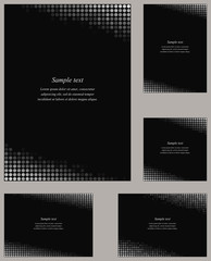 Poster - Black page corner design template set