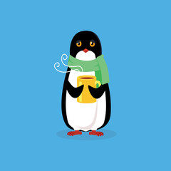 Canvas Print - Animal Pinguin Design Flat