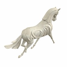 Sculpture Of Horse Gait. 3d Illustration