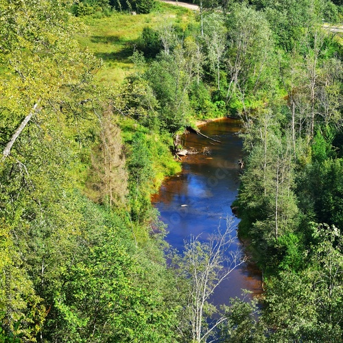 Amata river valley in Gauja national park, Latvia Poster
