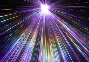 Wall Mural - star explosion with particles and rays