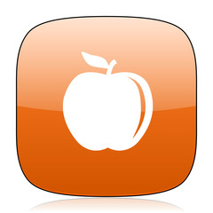 Poster - apple orange square web design glossy icon