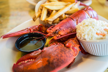 red lobster served on plate