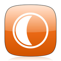 Poster - moon orange square web design glossy icon