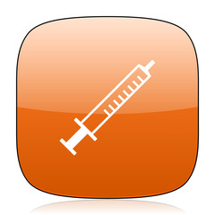 Poster - medicine orange square web design glossy icon