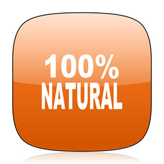 Poster - natural orange square web design glossy icon
