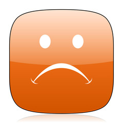 Poster - cry orange square web design glossy icon