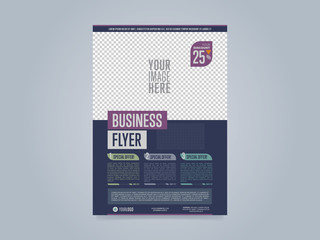 Wall Mural - Business brochure template, vector illustration. Abstract brochure layout, A4 size.