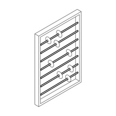Poster - Abacus icon, isometric 3d style