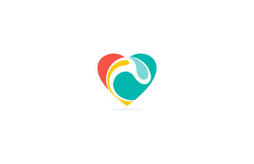 Poster - abstract heart love beauty logo