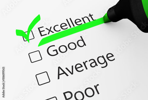 Fotografía Excellent Quality Customer Service Survey