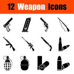 Set of weapon icons