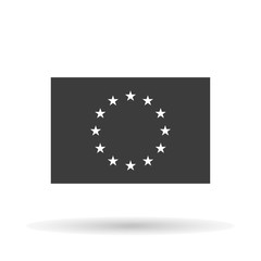 Wall Mural - Official EU flag icon European Union on a white background, stylish vector illustration