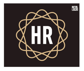 Wall Mural - HR Initial Logo for your startup venture