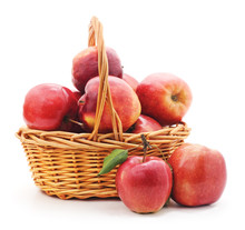 Basket With Red Apples.