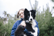 Germany, Woman With Border Collie
