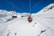 Chairlift in winter resort from formigal