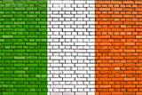 Fototapeta Paryż - flag of Ireland painted on brick wall
