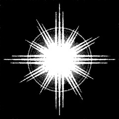 retro dotwork sunburst or explosion with rays