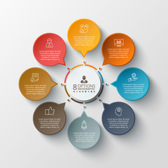Aufkleber - Vector infographic design template.