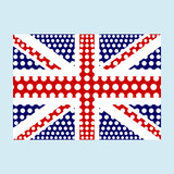 Fototapeta  - GB flag with effects
