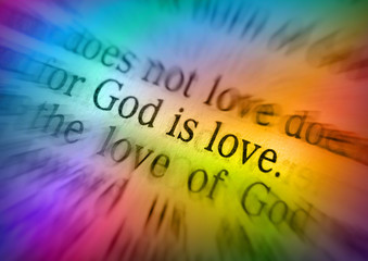 Wall Mural - Bible text GOD IS LOVE - 1 John 4:8