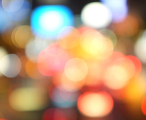 bright out of focus lights abstract background