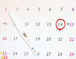 © orijinal_x - Circle marked on a calendar and pregnancy test