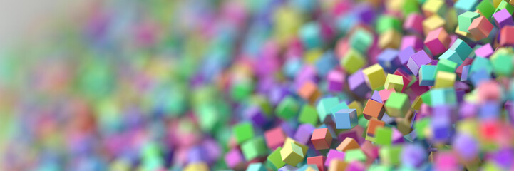 Wall Mural - Abstract cubes three dimensional background